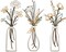 Metal Flower Wall Art Set of 3 Rustic Farmhouse Floral Decor for Living Room Bedroom